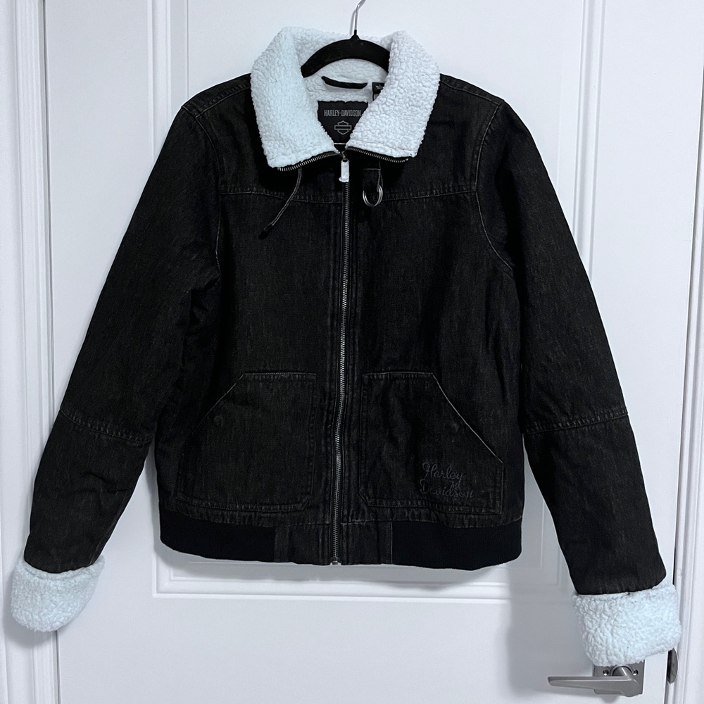 NWT - Harley-Davidson Women’s Transcendent Sherpa Lined Denim Jacket - Size L